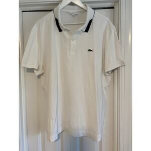 Lacoste Men’s Polo Shirt White XXL Regular Fit Short Sleeve Cotton Casual Golf